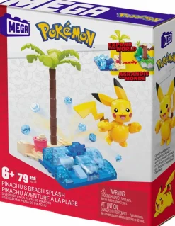 Pokemon - Pikachu's Beach Splash Adventure Builder Mega Construx Construction Set (79 Pieces)