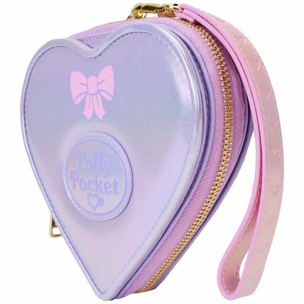 Polly Pocket - Compact Playset 5" Faux Leather Zip-Around Wallet
