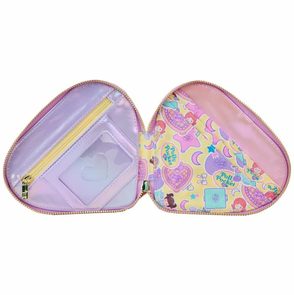 Polly Pocket - Compact Playset 5" Faux Leather Zip-Around Wallet