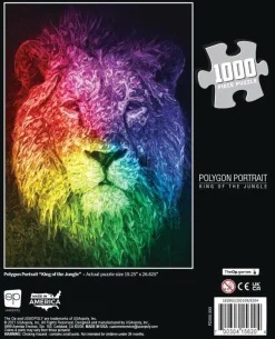 Polygon Portrait - King of the Jungle Jigsaw Puzzle (1000 Pieces)