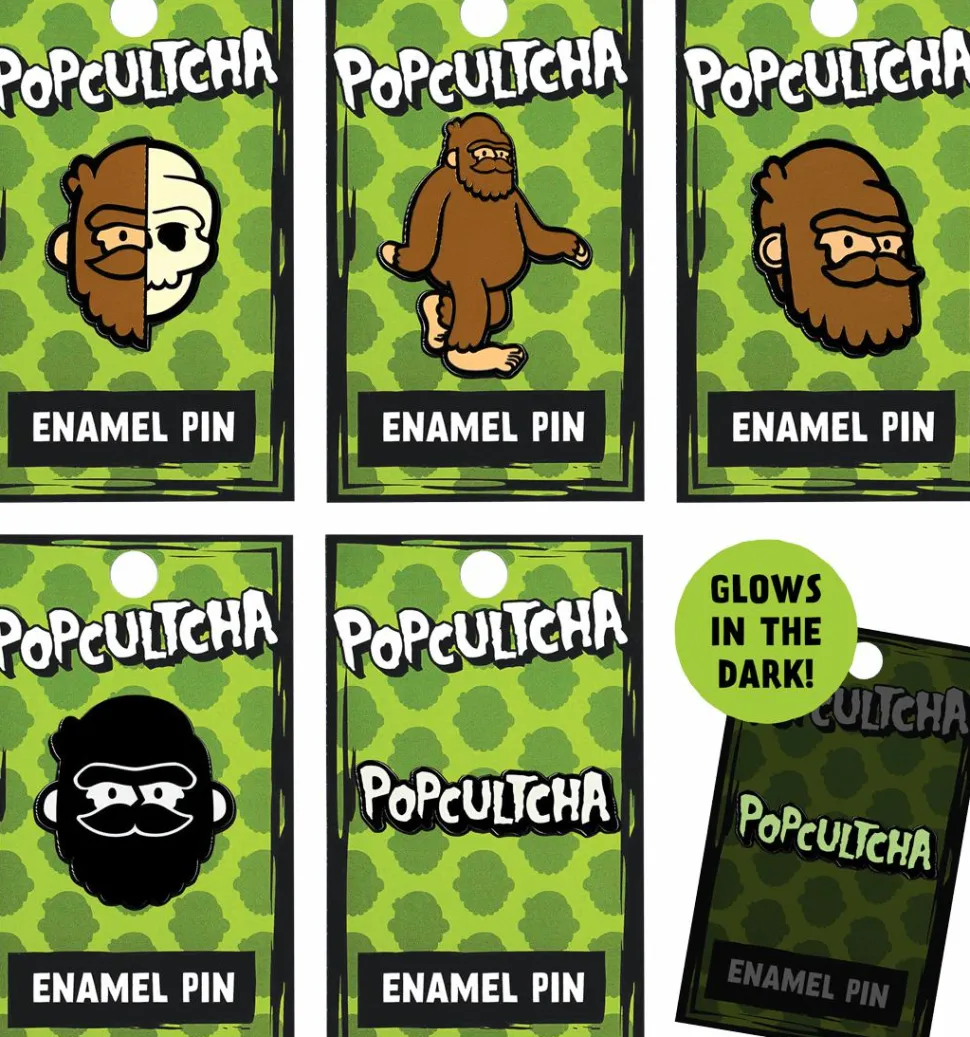 Popcultcha - Bigfoot & Logo Enamel Pin Bundle (Set of 5)