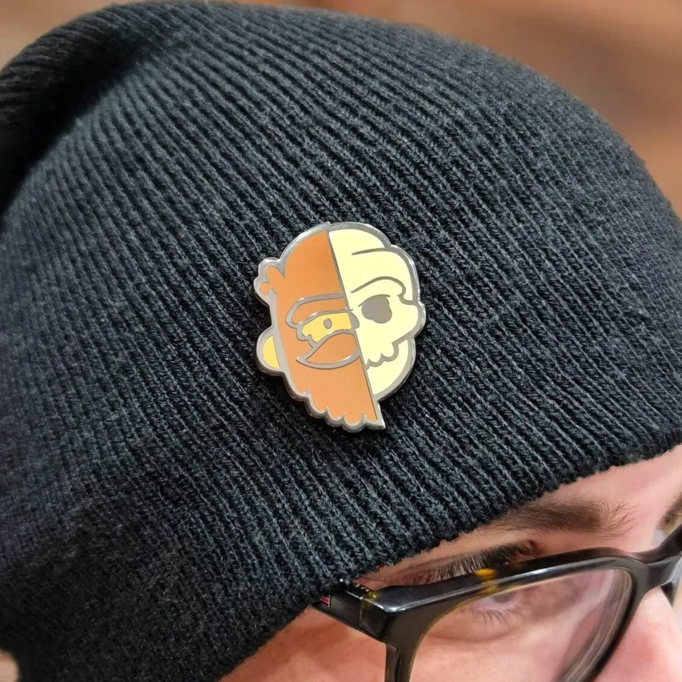 Popcultcha - Bigfoot Head (Half Skull) Enamel Pin