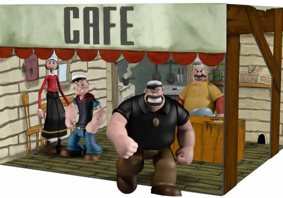 Popeye - Popeye Deluxe 5-Points 3.75” Action Figure 4-Pack