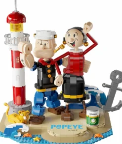 Popeye - Popeye with Olive Oyl Building Block Construction Set (1209 Pieces)
