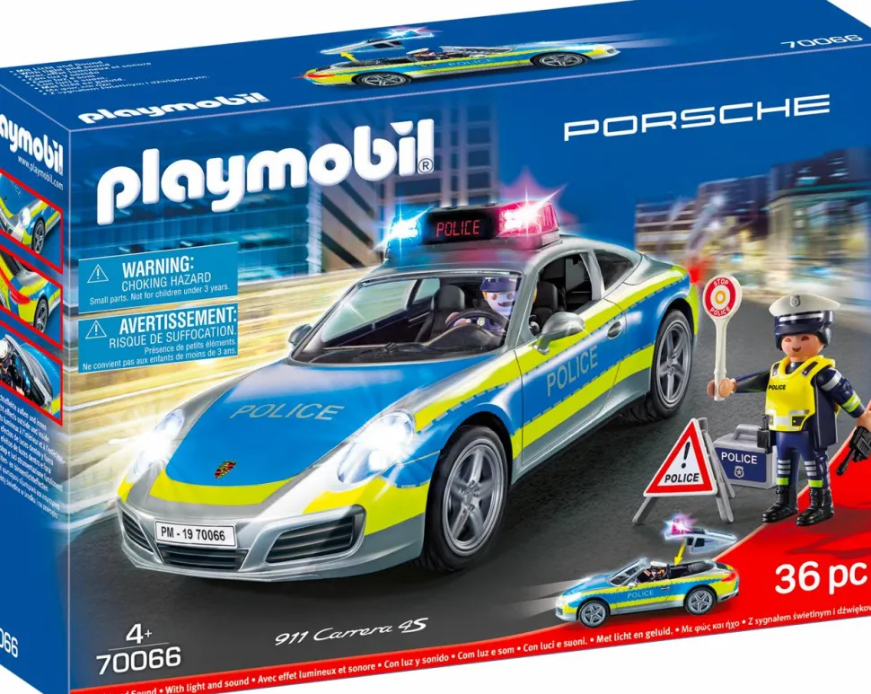 Porsche - 911 Carrera 4S Police Car Playmobil Vehicle Playset (70066)