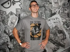 Portal 2 - For Science Grey Male T-Shrt