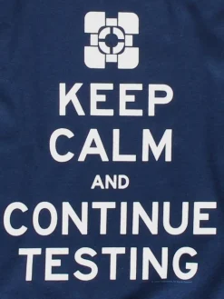 Portal - Portal 2 - Keep Calm Continue, Testing Premium Slim Male T-Shirt