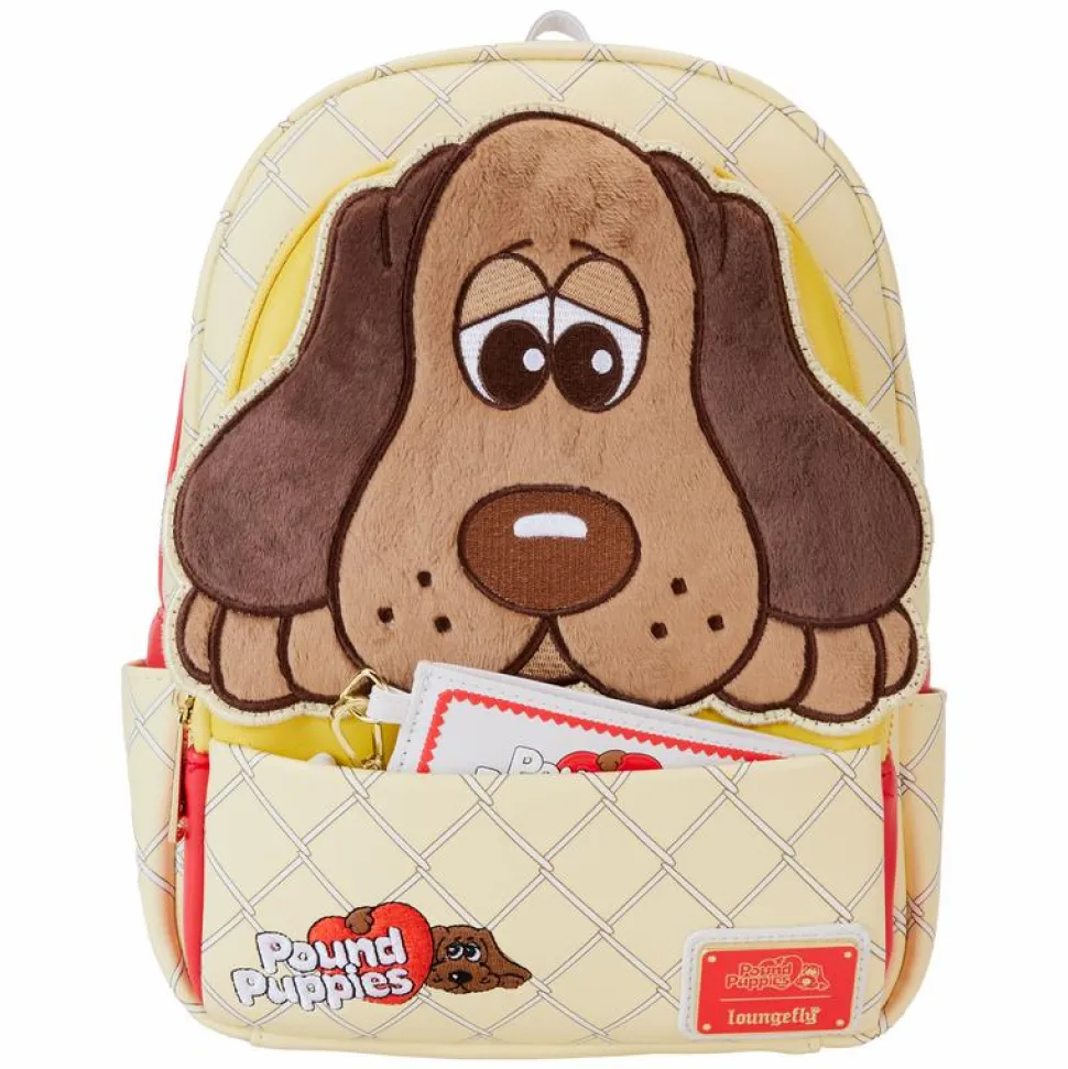Pound Puppies - 40th Anniversary Plush 12" Faux Leather Mini Backpack with Card Holder