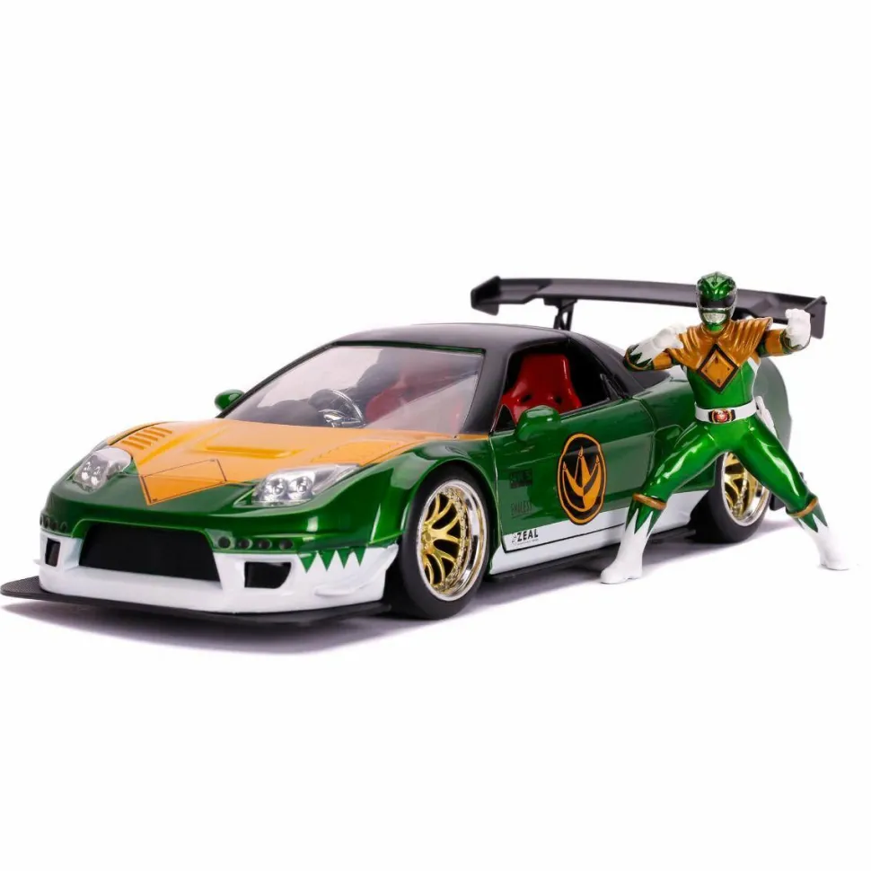 Power Rangers - Green Ranger with 2002 Honda NSX Type-R Japan Spec Hollywood Rides 1/24th Scale Die-Cast Vehicle Replica
