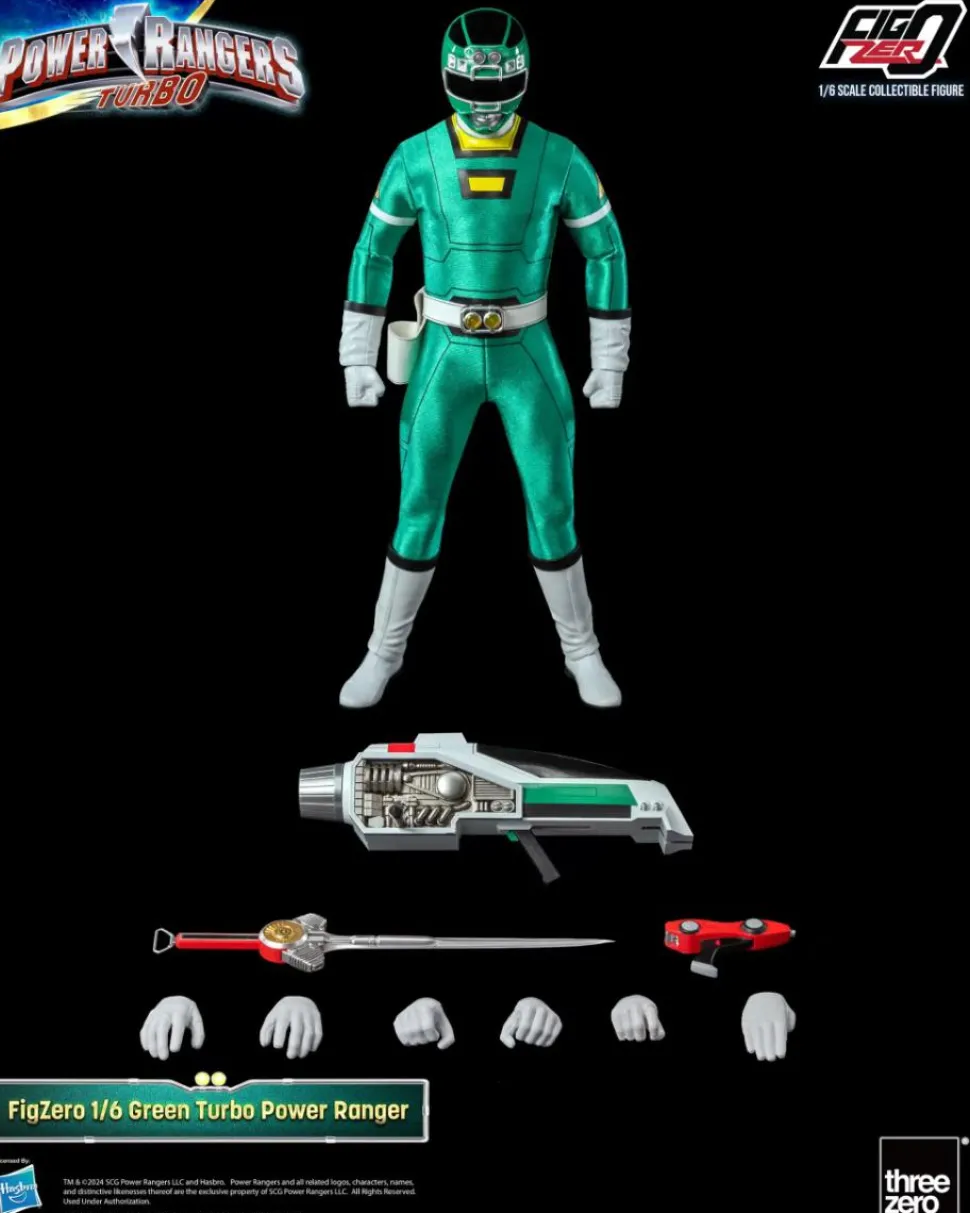 Power Rangers Turbo - Green Turbo FigZero 1/6th Scale Action Figure