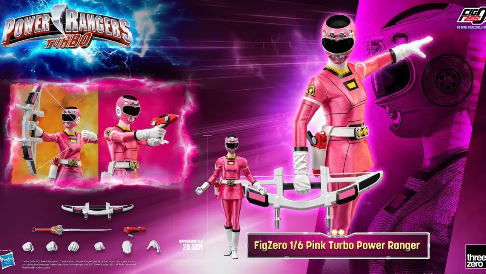 Power Rangers Turbo - Pink Turbo FigZero 1/6th Scale Action Figure