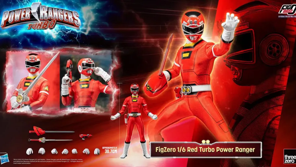 Power Rangers Turbo - Red Turbo FigZero 1/6th Scale Action Figure
