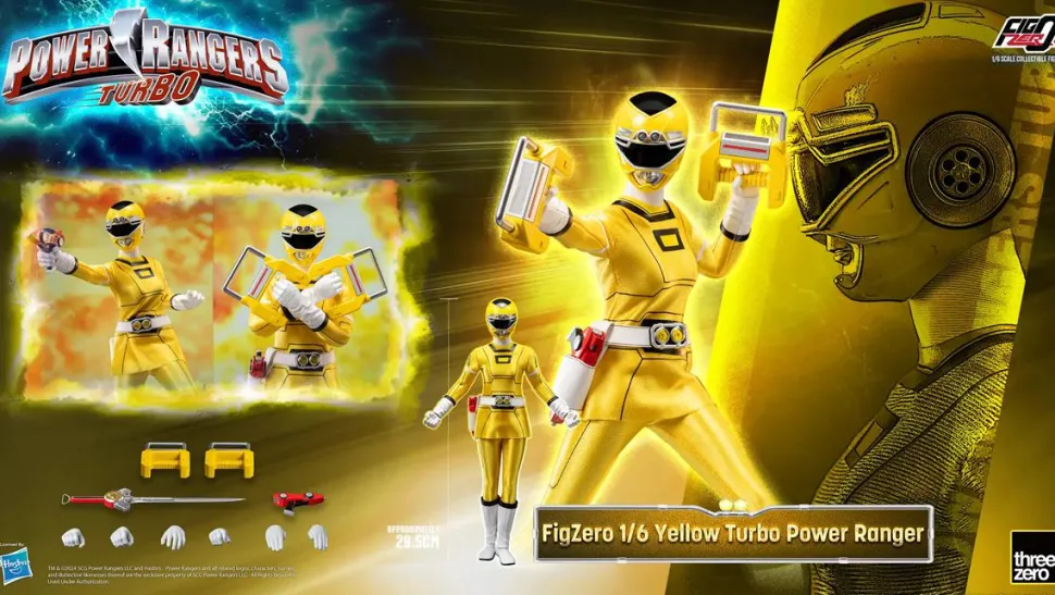 Power Rangers Turbo - Yellow Turbo FigZero 1/6th Scale Action Figure