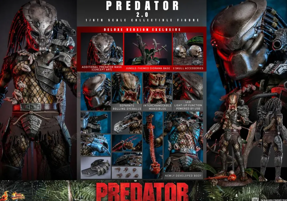 Predator (1987) - Predator (2.0) Deluxe Version 1/6th Scale Hot Toys Action Figure