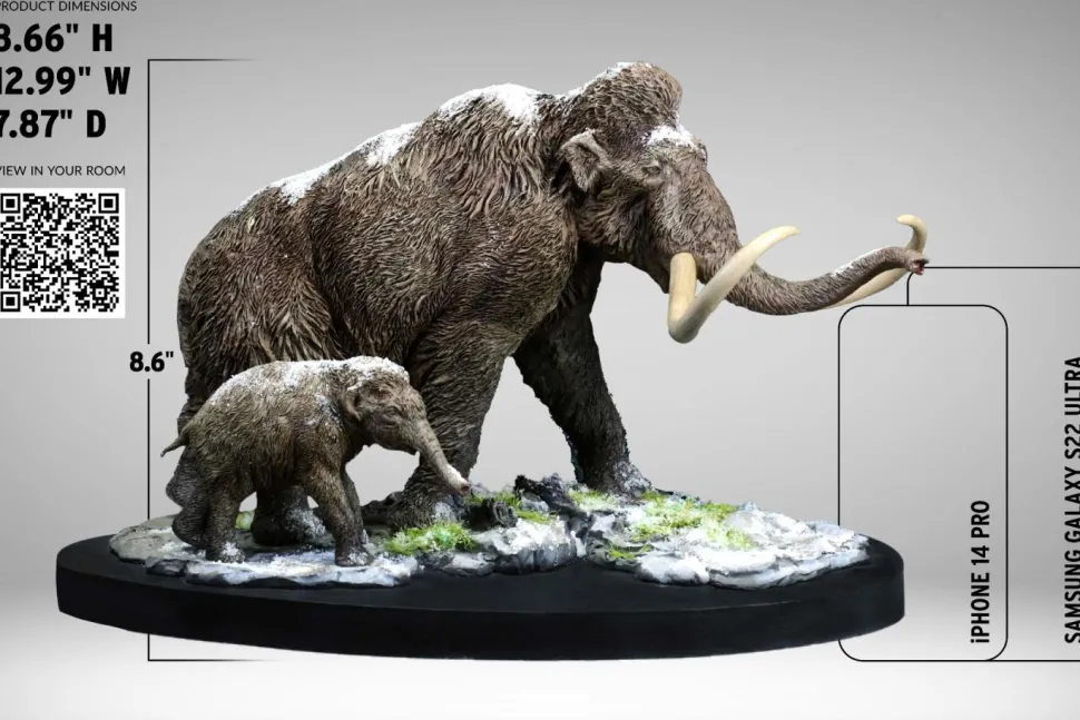 Prehistoric Creatures - Woolly Mammoth 2.0 (Winter) 10” Statue