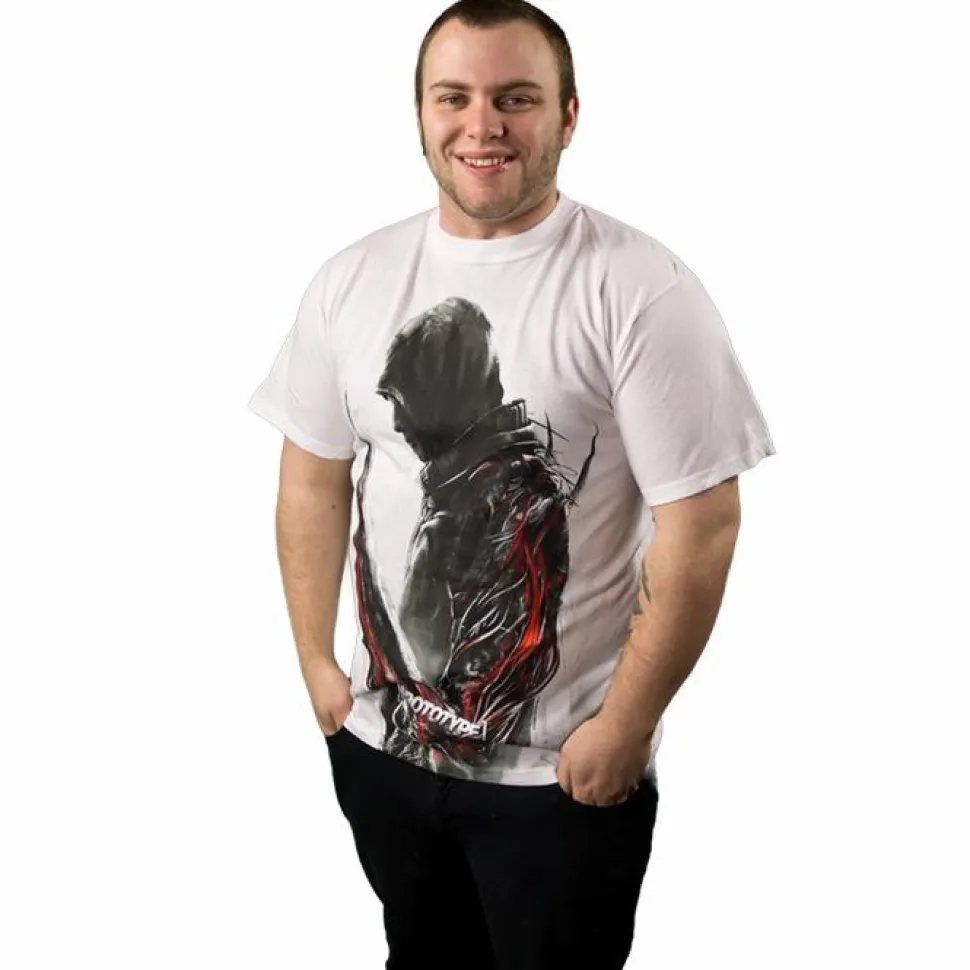 Prototype - Morphed Arm White Male T-Shirt
