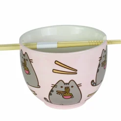 Pusheen - Ceramic Ramen Bowl with Chopsticks