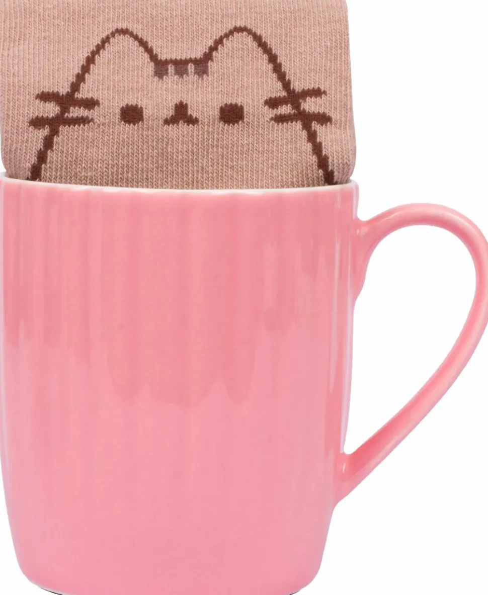 Pusheen - Pink Sock in a Mug Set