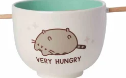 Pusheen - Very Hungry Ceramic Ramen Bowl with Chopsticks