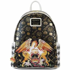 Queen - Crest Logo 10" Faux Leather Mini Backpack