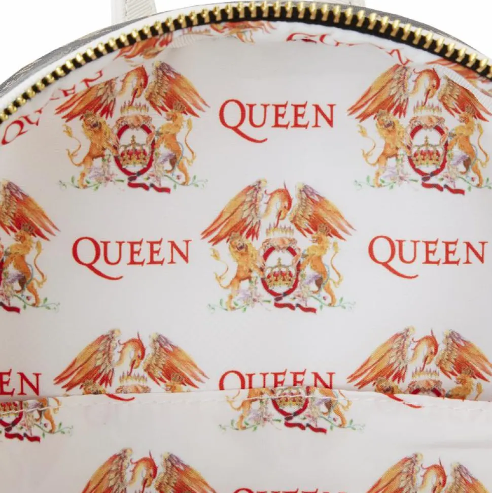 Queen - Crest Logo 10" Faux Leather Mini Backpack