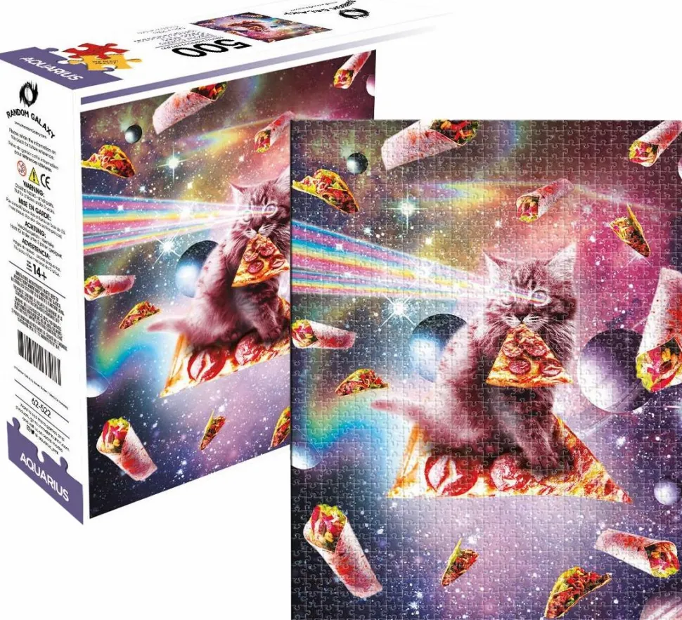 Random Galaxy - Pizza Cat 500 Piece Jigsaw Puzzle