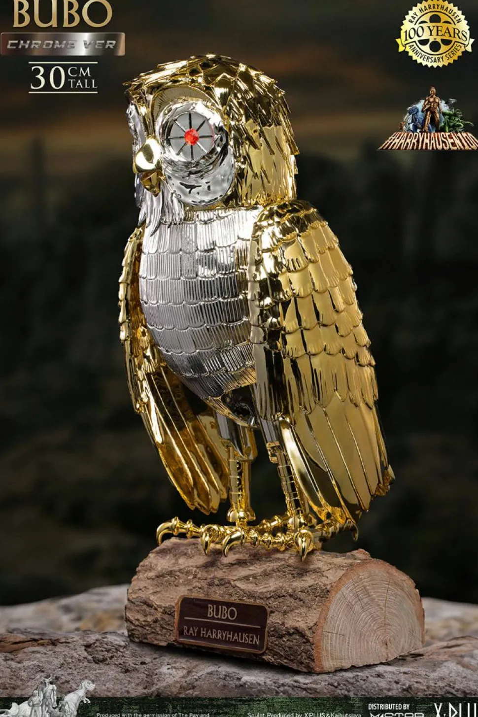 Ray Harryhausen - Bubo the Owl (Chrome Version) 12" Statue
