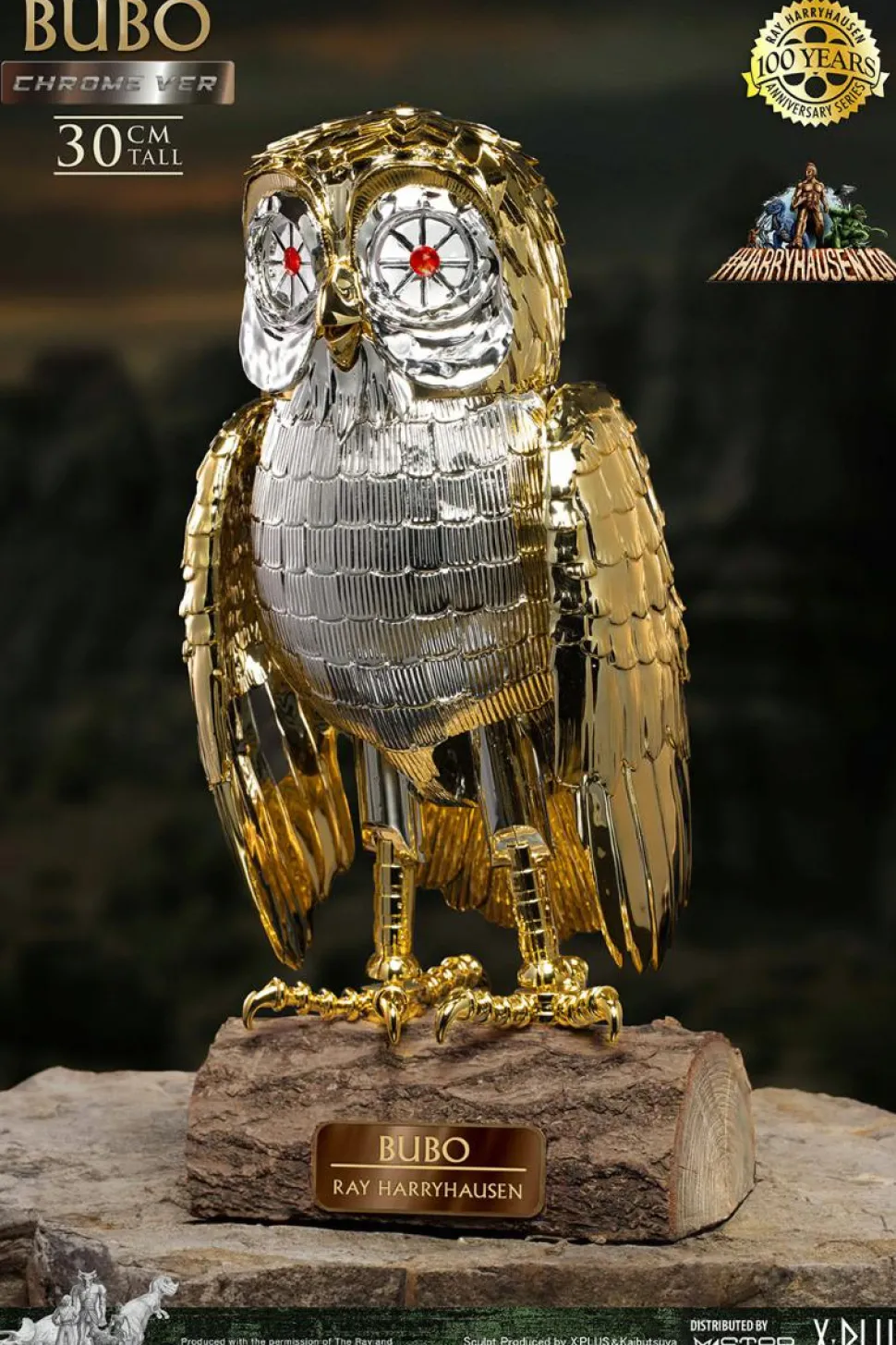 Ray Harryhausen - Bubo the Owl (Chrome Version) 12" Statue