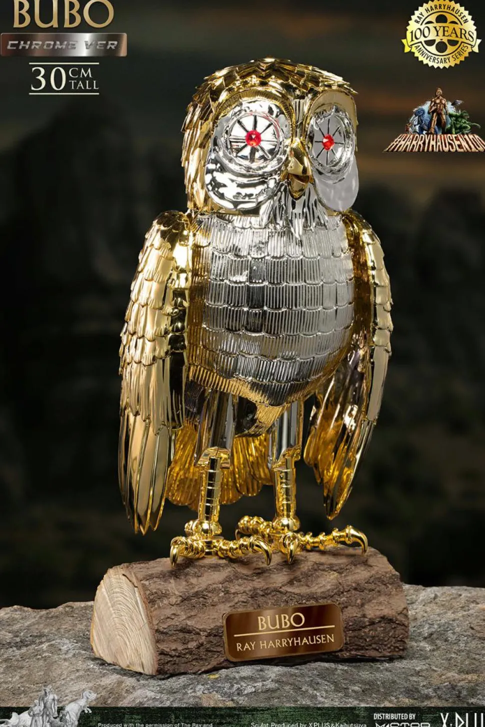 Ray Harryhausen - Bubo the Owl (Chrome Version) 12" Statue