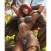 Red Sonja - Red Sonja Fine Art Print by Derrick Chew
