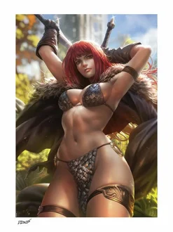 Red Sonja - Red Sonja Fine Art Print by Derrick Chew