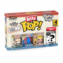 Retro Toys - Mr. Monopoly, Barrel of Monkeys, Stretch Armstrong & Mystery Bitty Pop! Vinyl Figure 4-Pack