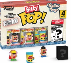 Retro Toys - Mr. Potato Head, Mrs. Potato Head, Play-Doh Container & Mystery Bitty Pop! Vinyl Figure 4-Pack