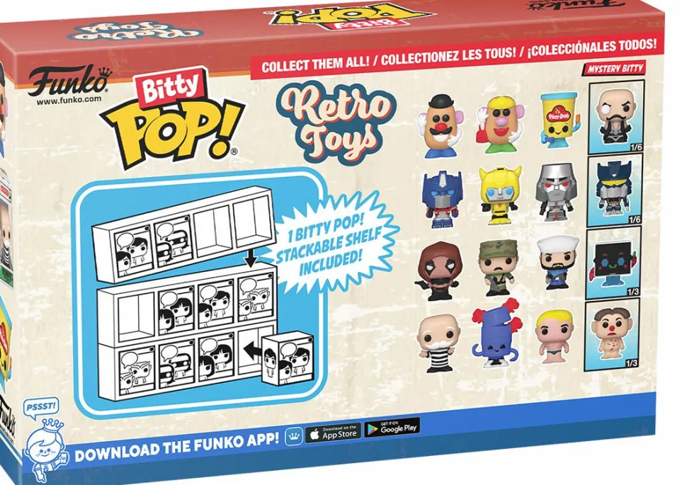 Retro Toys - Optimus Prime, Bumblebee, Megatron & Mystery Bitty Pop! Vinyl Figure 4-Pack