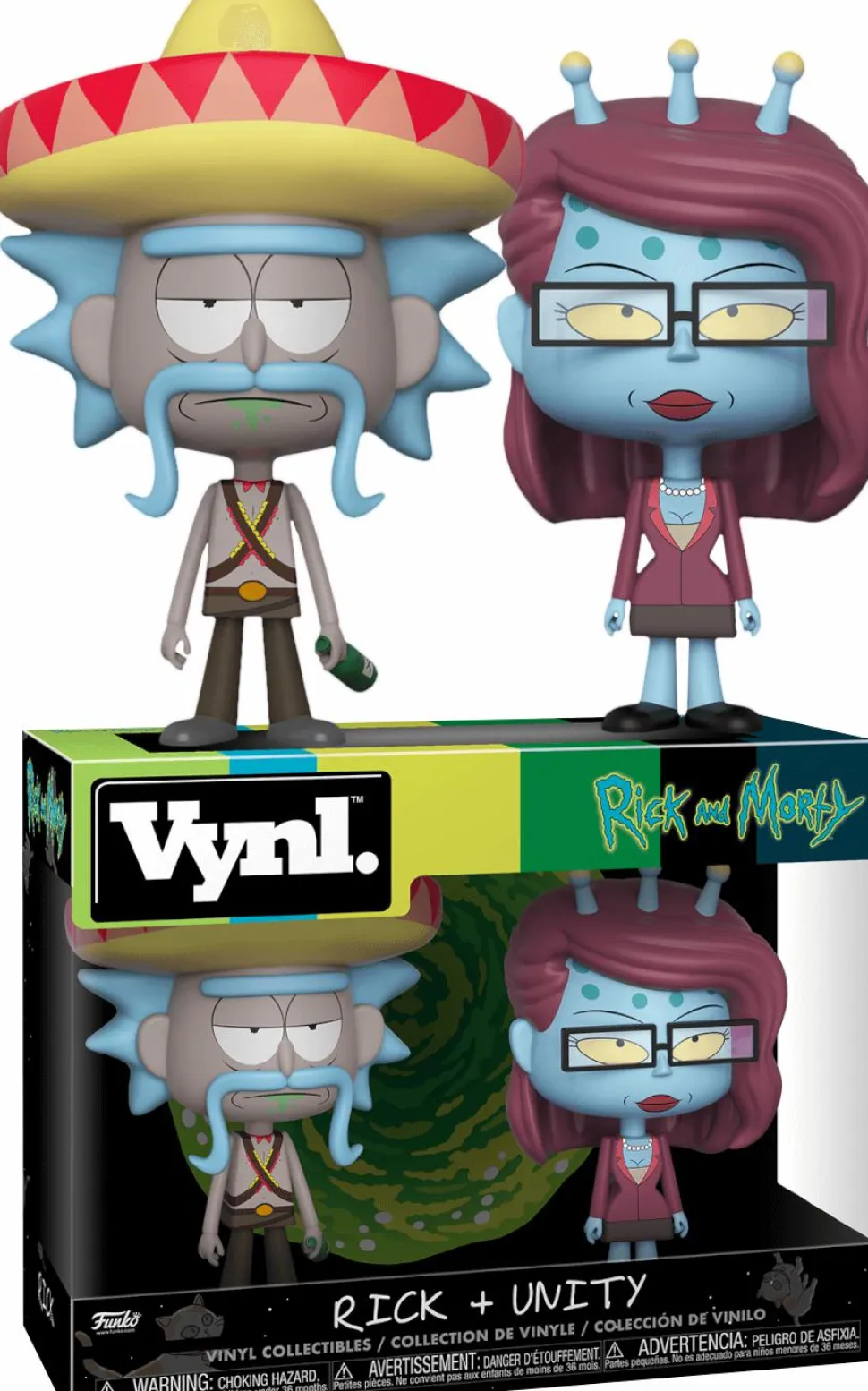 Rick and Morty - Rick with Sombrero and Unity Vynl. Vinyl Figure 2-Pack