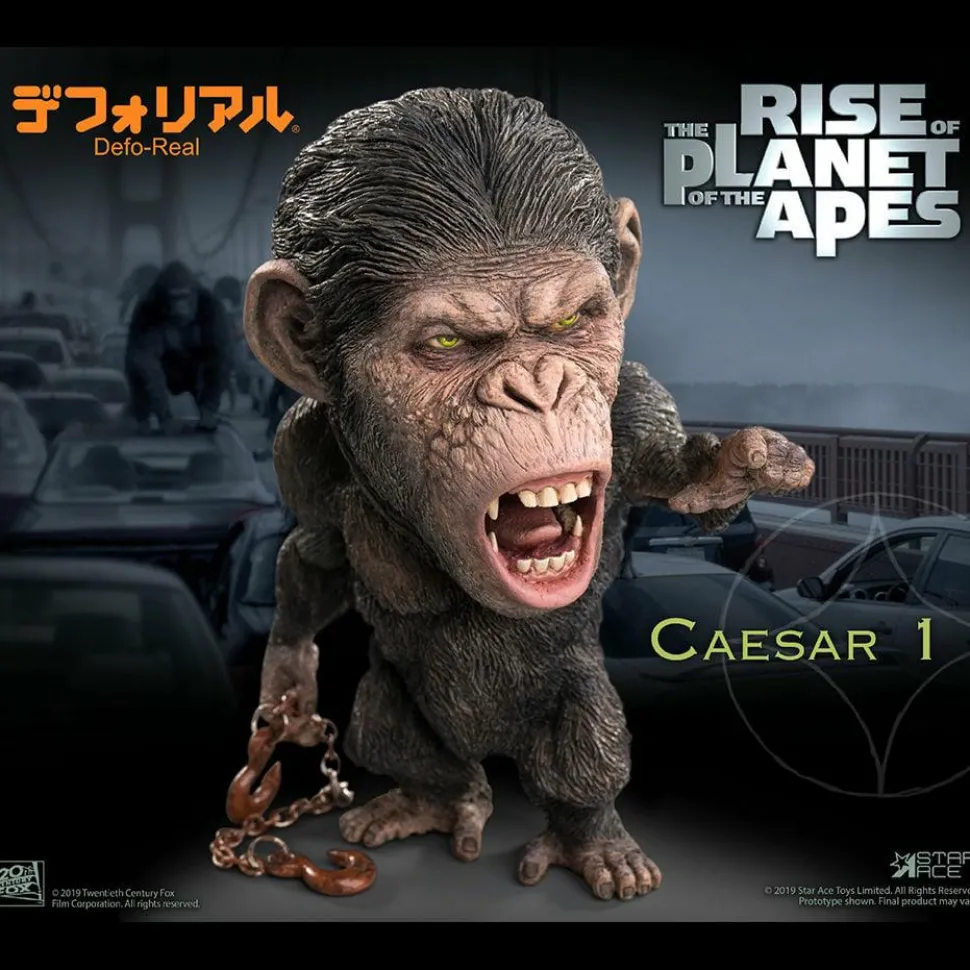 Rise of the Planet of the Apes - Caesar (Chain Version) Defo-Real 6” Vinyl Statue