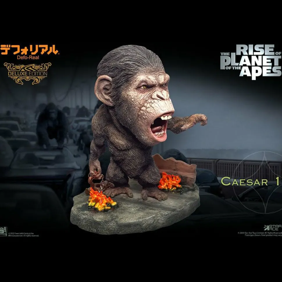 Rise of the Planet of the Apes - Caesar (Chain Version) Defo-Real 6” Vinyl Statue