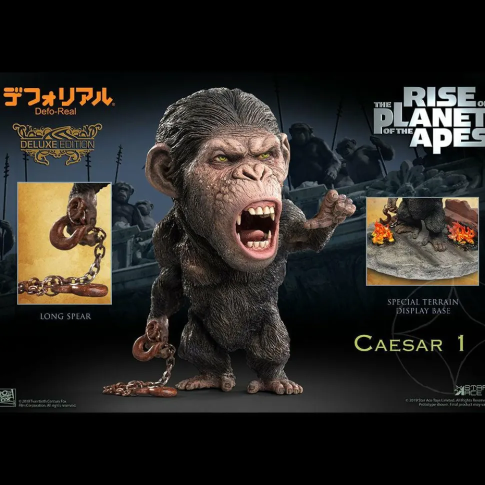 Rise of the Planet of the Apes - Caesar (Chain Version) Defo-Real 6” Vinyl Statue