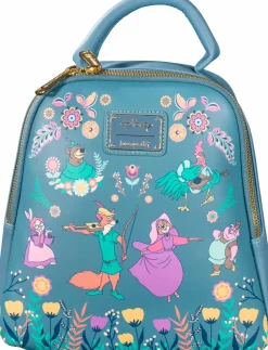 Robin Hood (1973) - Floral Folk 10” Faux Leather Mini Backpack