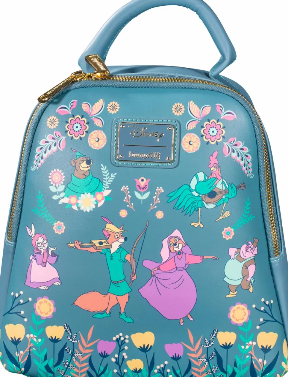 Robin Hood (1973) - Floral Folk 10” Faux Leather Mini Backpack