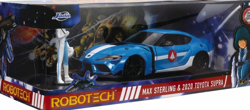 Robotech - Max Sterling & 2020 Toyota Supra Anime Hollywood Rides 1/24th Scale Die-Cast Vehicle Replica