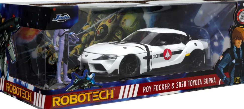 Robotech - Roy Fokker & 2020 Toyota Supra Anime Hollywood Rides 1/24th Scale Die-Cast Vehicle Replica