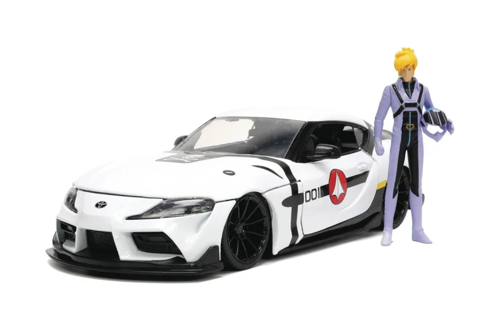 Robotech - Roy Fokker & 2020 Toyota Supra Anime Hollywood Rides 1/24th Scale Die-Cast Vehicle Replica