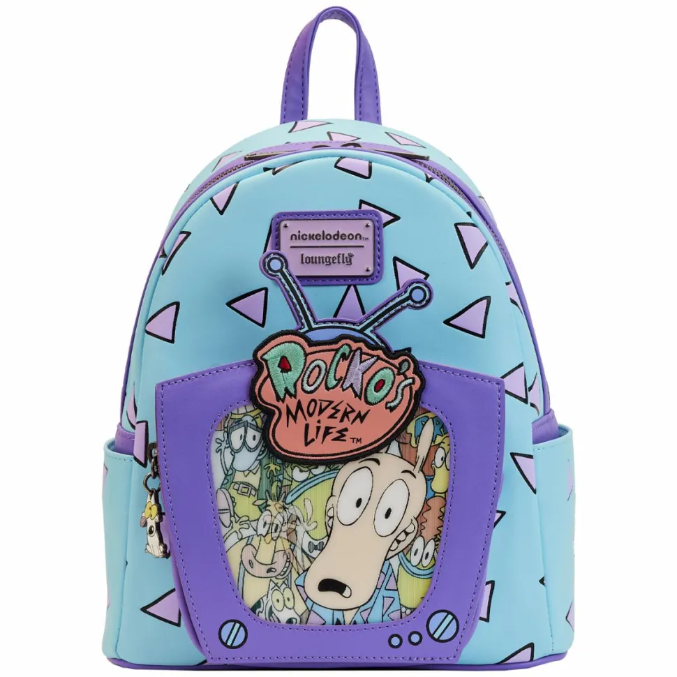 Rocko’s Modern Life - Lenticular TV 10” Faux Leather Mini Backpack