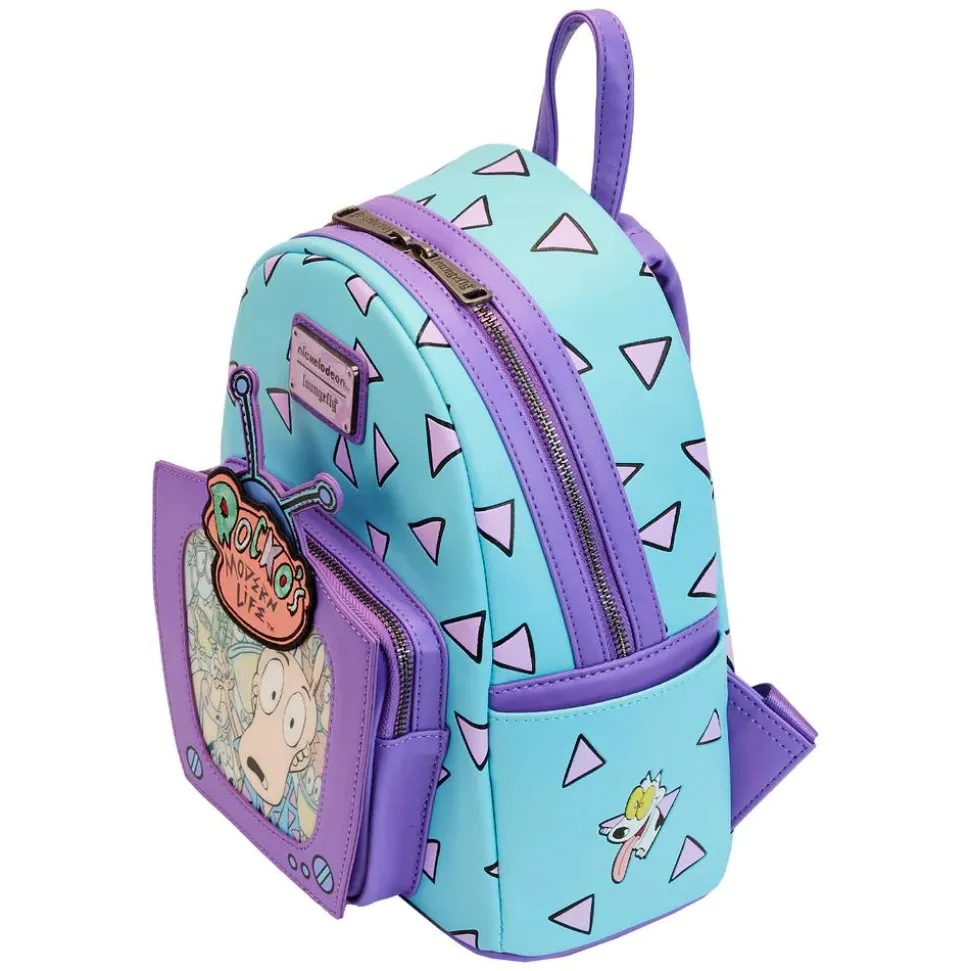 Rocko’s Modern Life - Lenticular TV 10” Faux Leather Mini Backpack