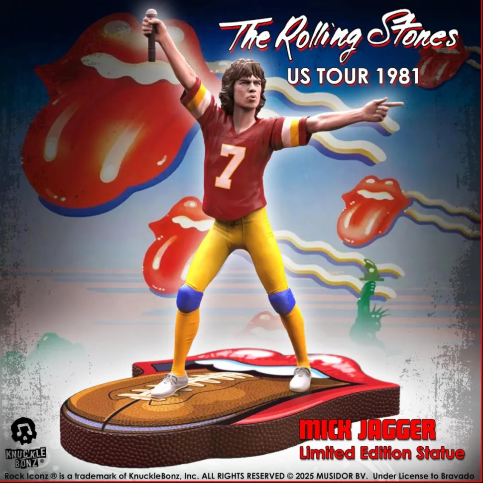 Rolling Stones - Mick Jagger US Tour '81 (Burgundy Jersey) 8.5" Statue