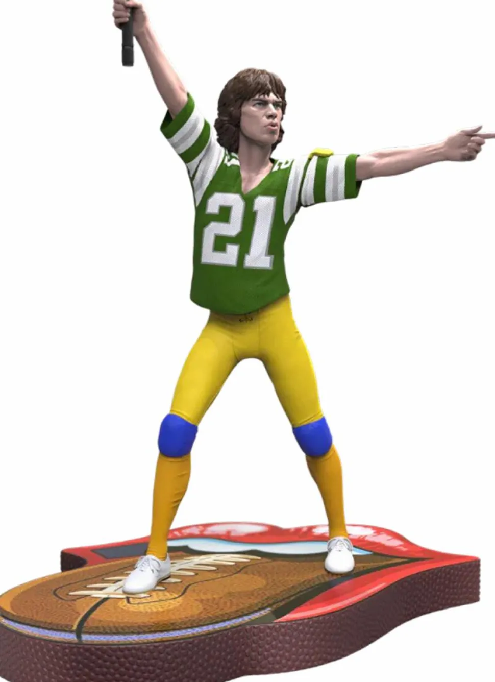 Rolling Stones - Mick Jagger US Tour '81 (Green Jersey) 8.5" Statue