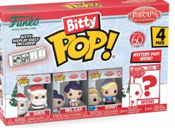 Rudolph the Red-Nosed Reindeer (1964) - Santa, Mrs. Claus, Hermey & Mystery 60th Anniversary Bitty Pop! Vinyl Figure 4-Pack