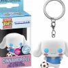 Sanrio - Cinnamoroll with Soccer Ball Flocked Pocket Pop! Keychain