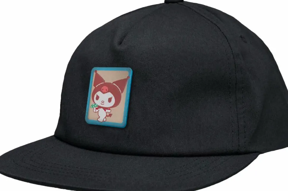 Sanrio - Girl x Sanrio Woodland Wonder Kuromi Black Snapback Hat (One Size)